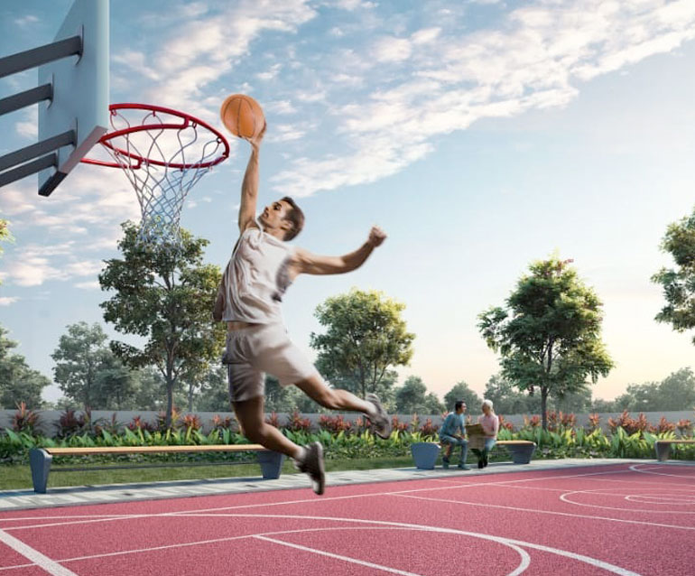 Playgrounds & courts for sports in your Society Bougainvillas