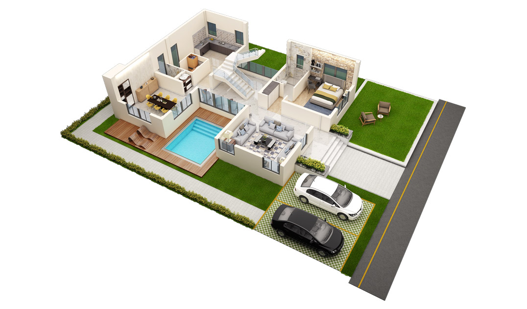 villa-livello-furniture-layout